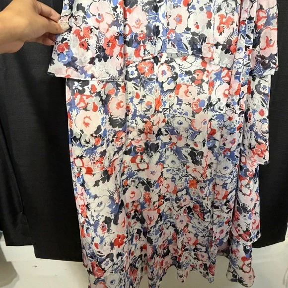 🌷SPRING SALE🌷 Ralph Lauren Floral A Line Flutter Sleeve Dress - Picture 7 of 9